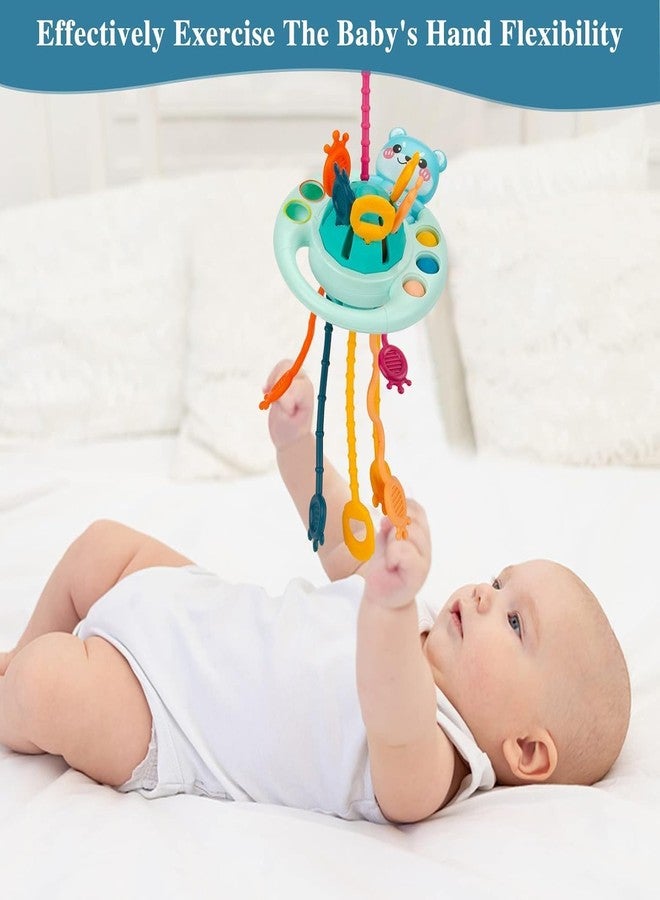 STOFFIER GARTEN Baby Montessori Toys, Baby's Sensory Toy, Food Grade Silicone Pull String Activity Toy, Baby Travel Toy and Teething Press Ball Feeding Bottle Toy for 1-3 Years Old - Image 4